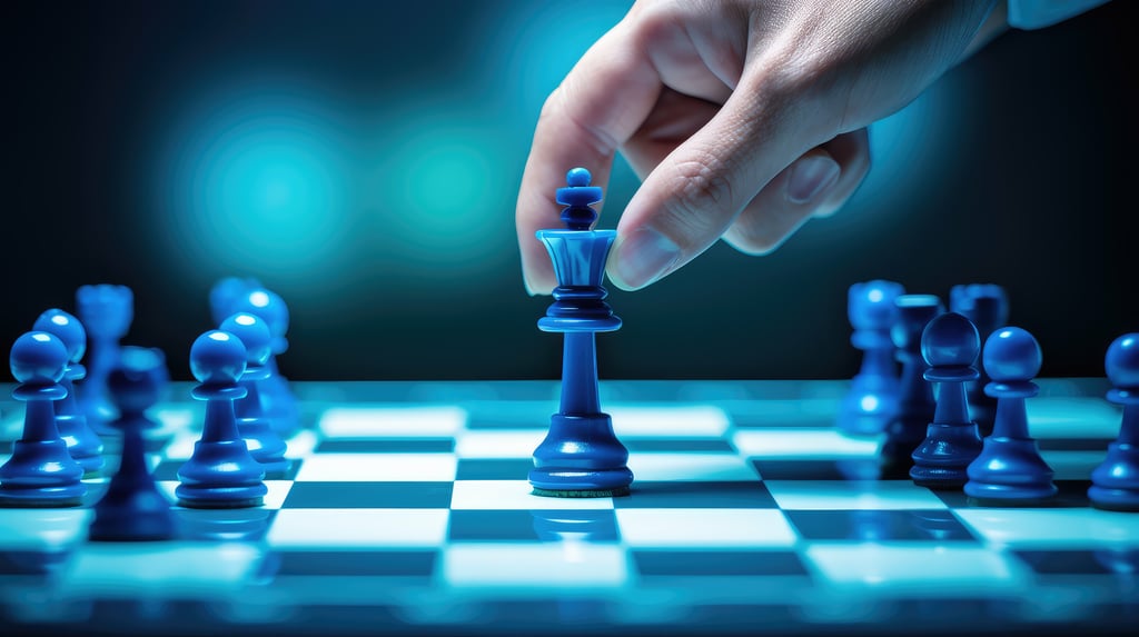 Blue chessboard