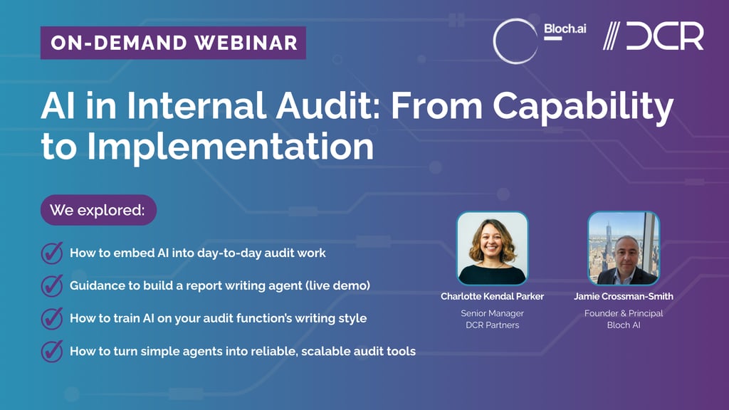 On-Demand Webinar: AI in Internal Audit - From Capability to Implementation