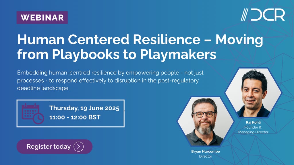 Webinar: Human Centered Resilience – Moving from Playbooks to Playmakers