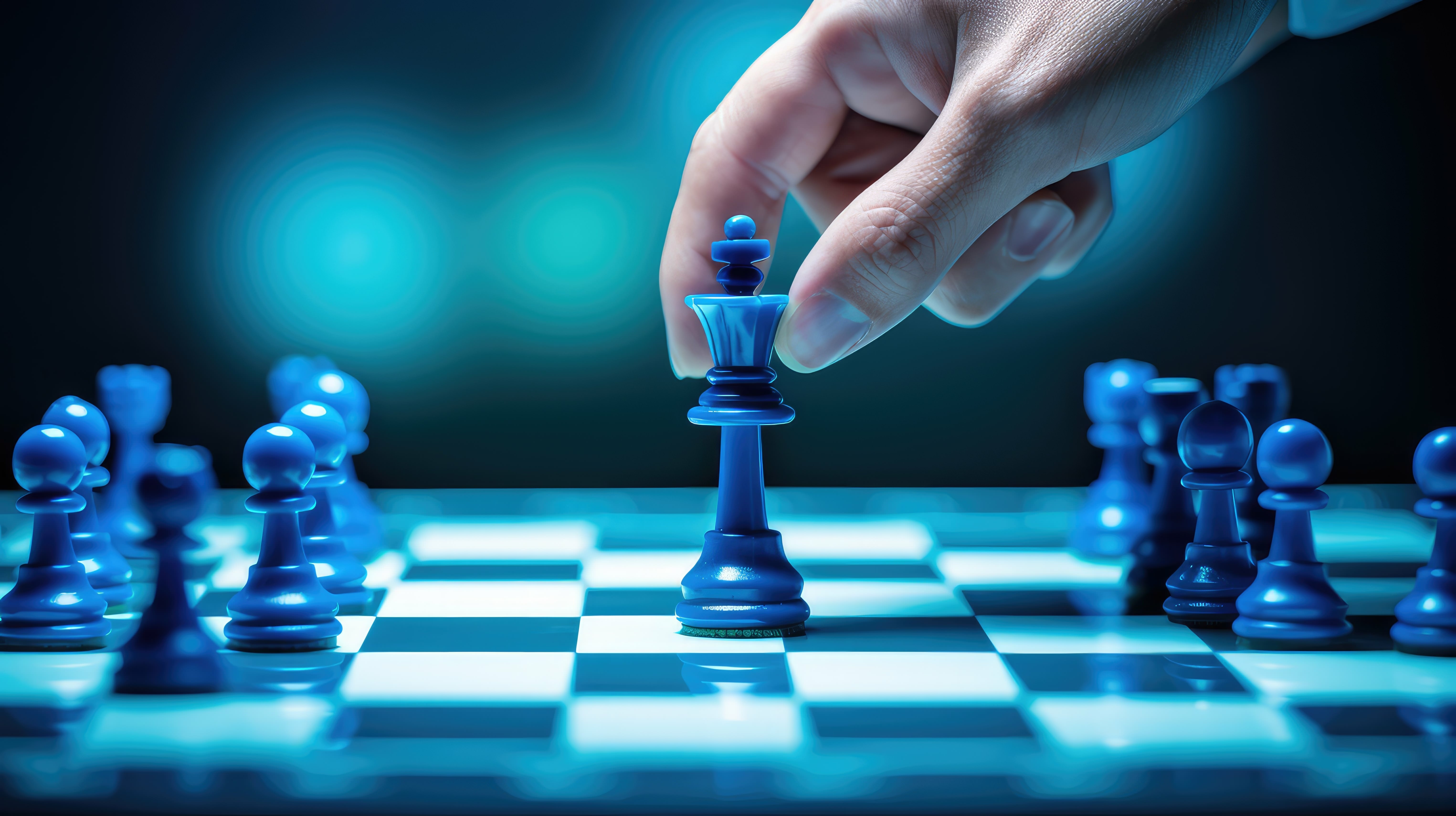 Blue chessboard